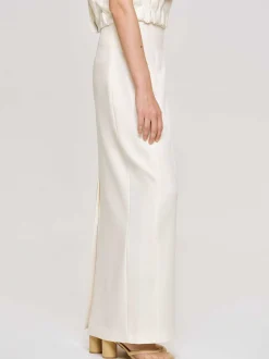 Women Source Unknown Bottoms-High Rise Fluid Skirt, Ivory