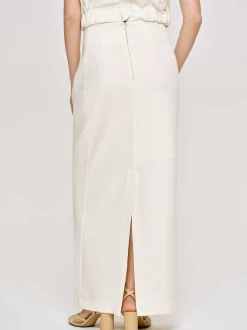 Women Source Unknown Bottoms-High Rise Fluid Skirt, Ivory