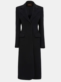 Women Source Unknown Clothing-Holin Hourglass Coat, Black