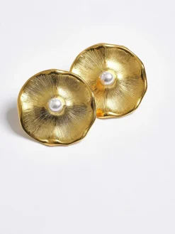 Women Source Unknown Clothing-Jardin Stud Earrings, Gold