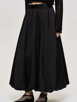 Women Source Unknown Clothing-Kaleido Puffball Skirt, Black