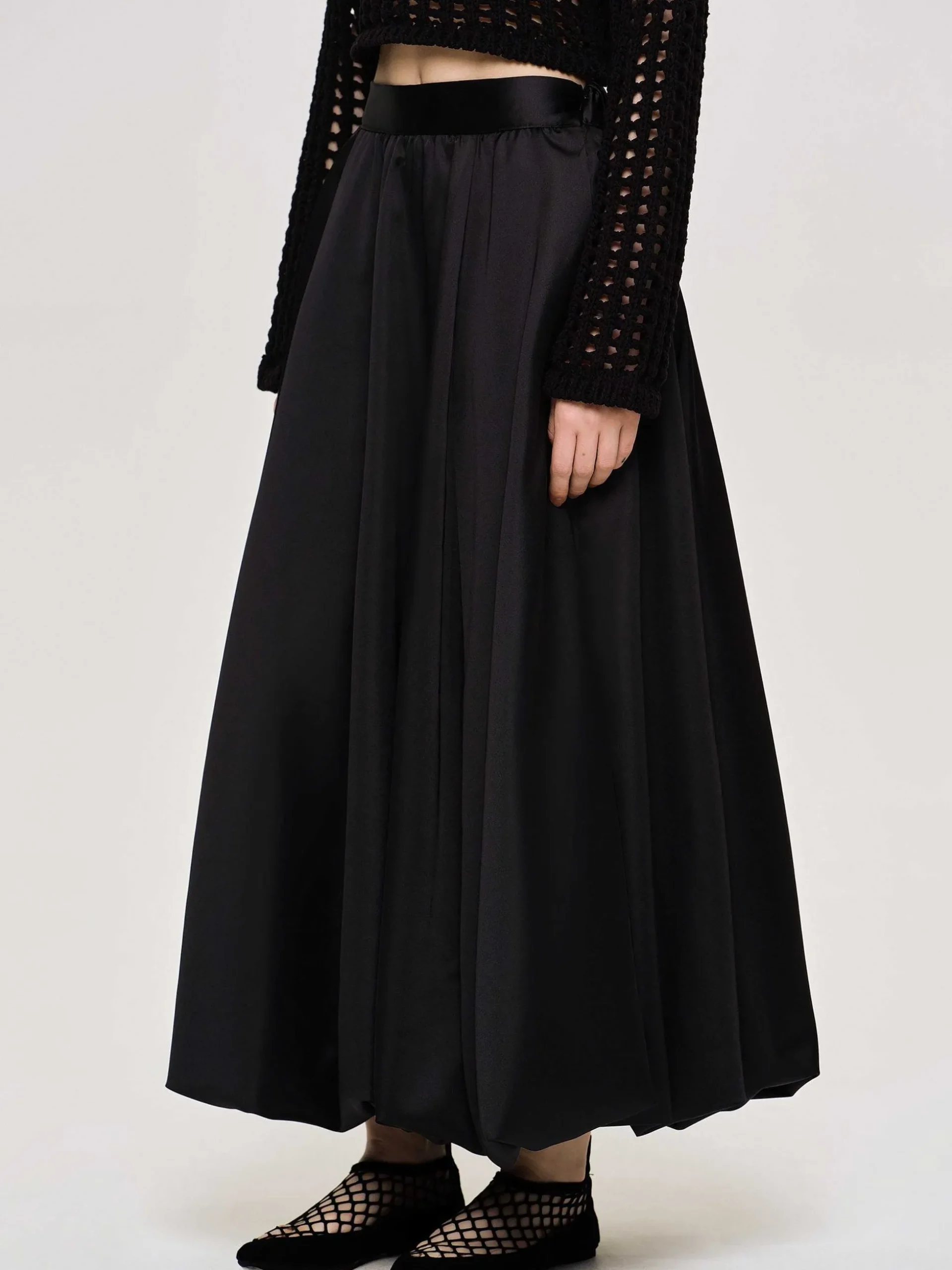 Women Source Unknown Clothing-Kaleido Puffball Skirt, Black