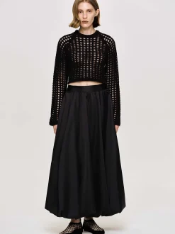 Women Source Unknown Clothing-Kaleido Puffball Skirt, Black