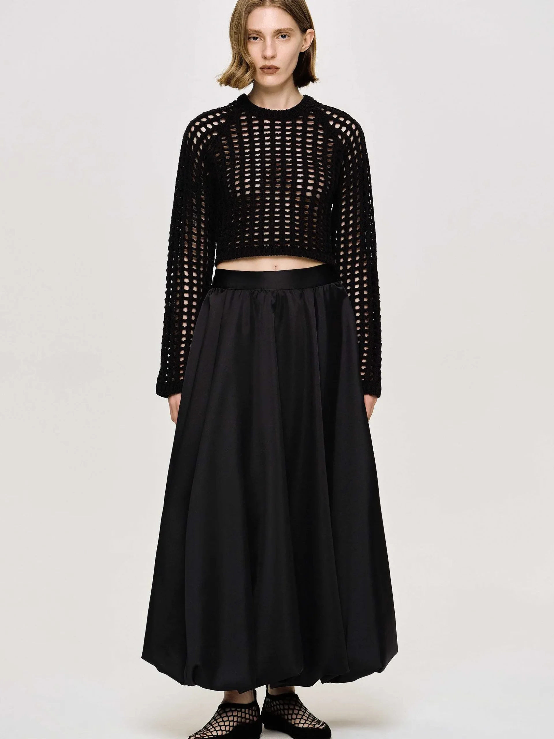 Women Source Unknown Bottoms-Kaleido Puffball Skirt, Black