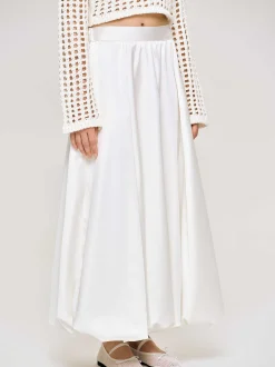 Women Source Unknown Bottoms-Kaleido Puffball Skirt, White