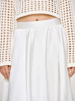 Women Source Unknown Clothing-Kaleido Puffball Skirt, White