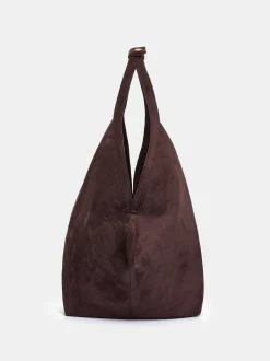 Women Source Unknown Shoes & Bags-Large Fortune Cookie Bag, Suede Brown
