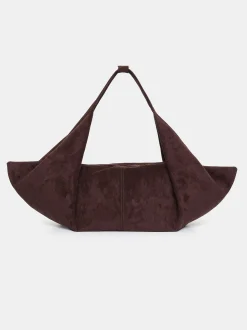 Women Source Unknown Shoes & Bags-Large Fortune Cookie Bag, Suede Brown