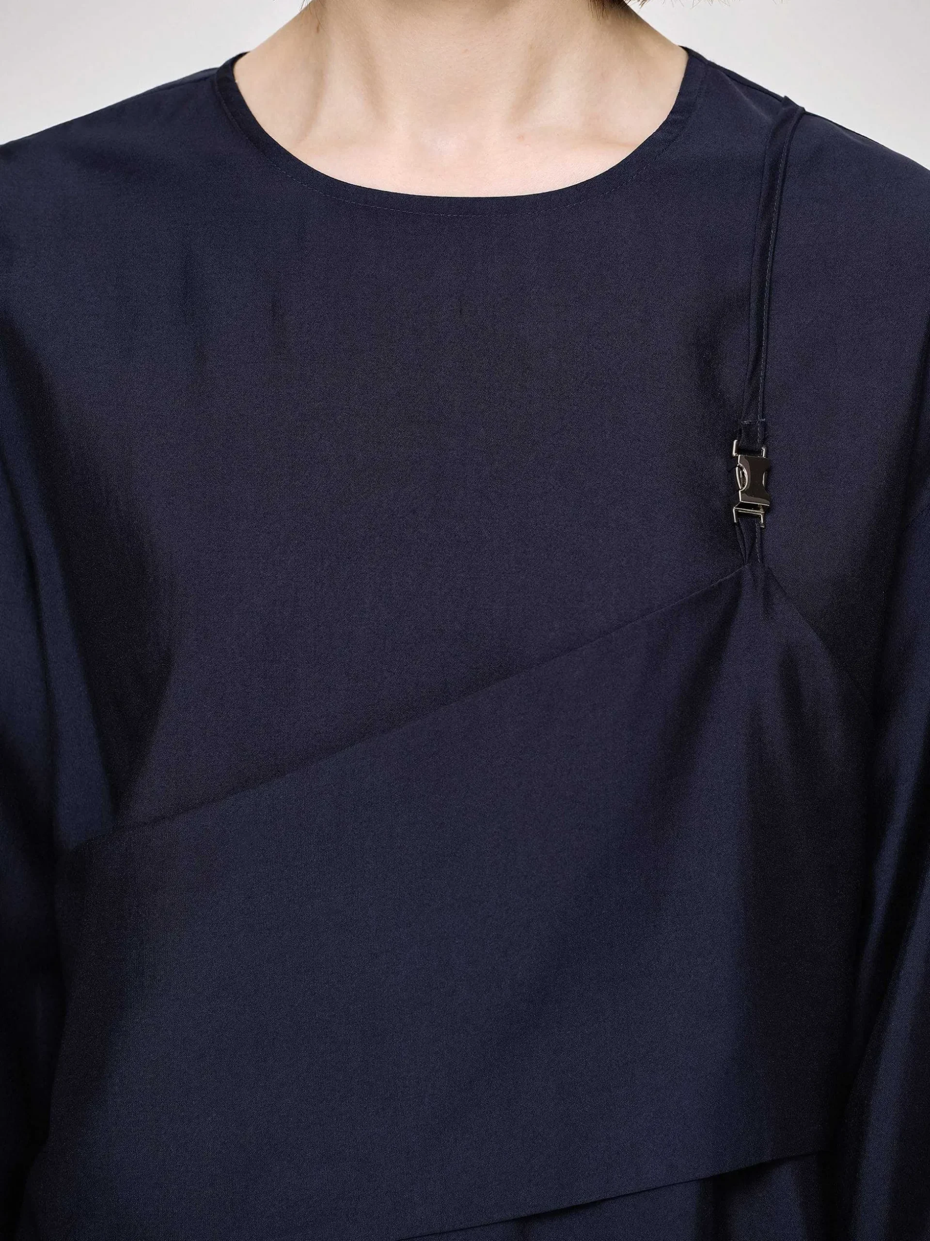 Women Source Unknown Tops-Layered Blouse, Navy