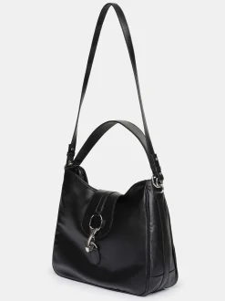 Women Source Unknown Shoes & Bags-Leather Hobo Bag, Black