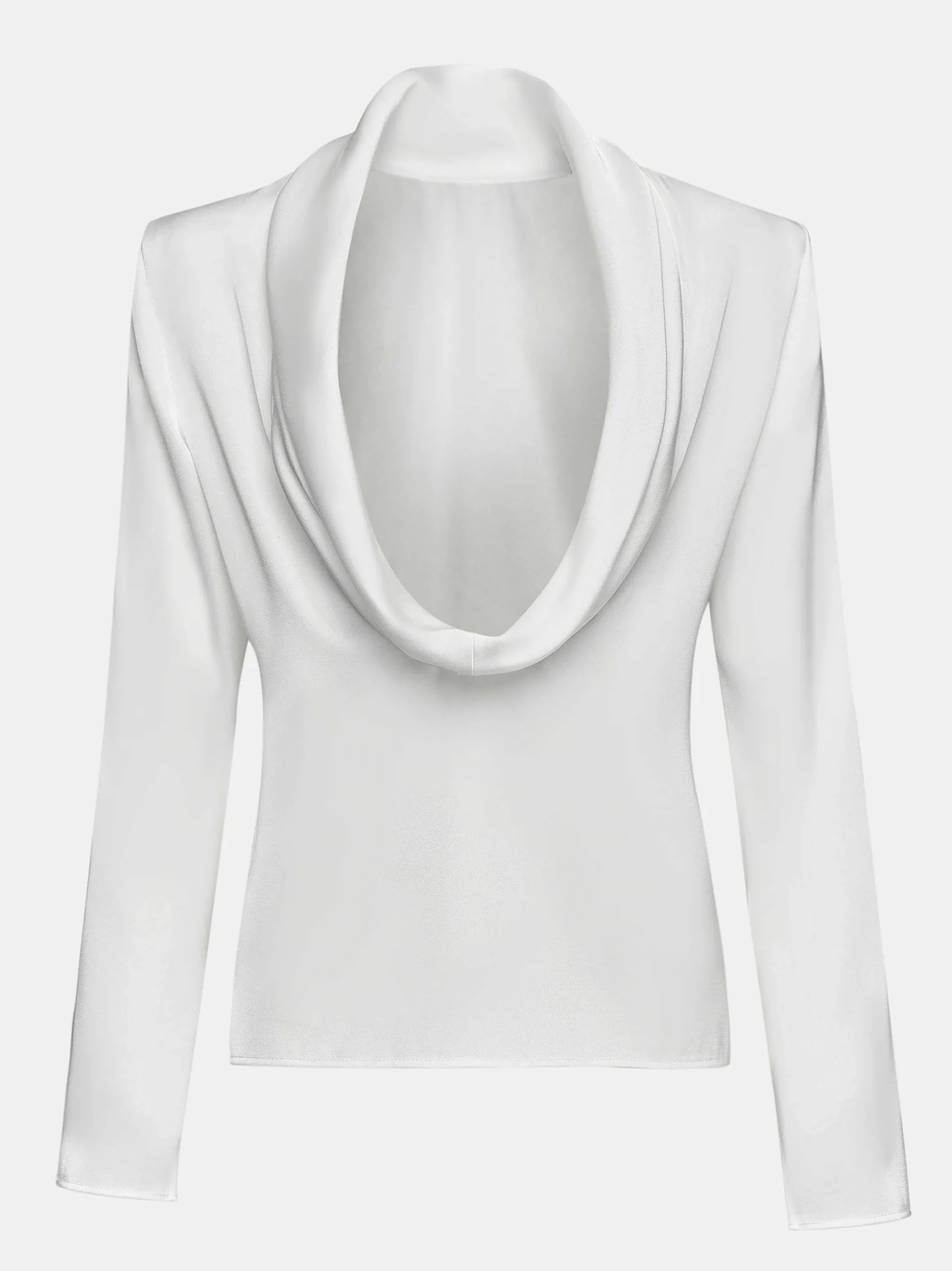 Women Source Unknown Tops-Leiva Cowl-Back Blouse, White