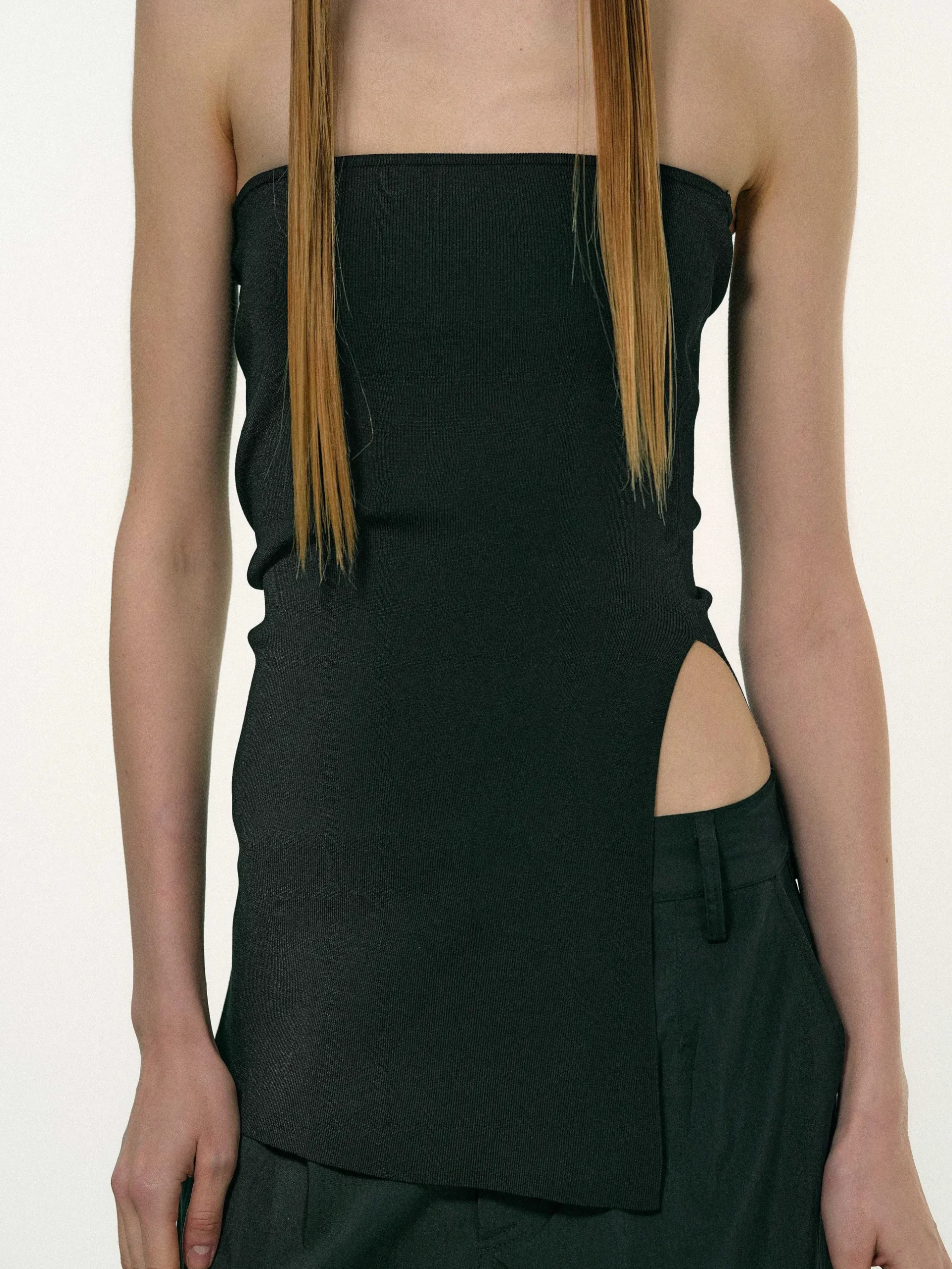 Women Source Unknown Accessories-Long Split Bandeau, Black