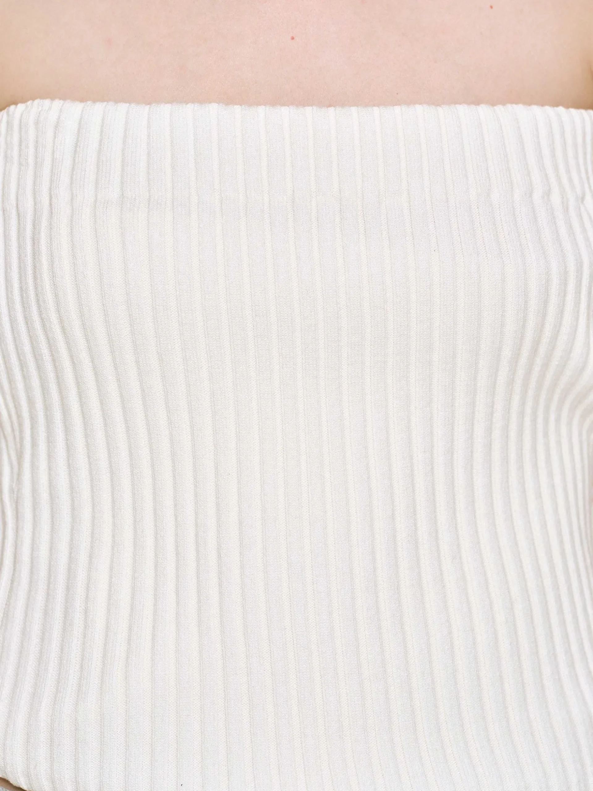 Women Source Unknown Knitwear-Long Split Rib Knit, White