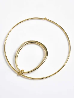 Women Source Unknown Clothing-Loop Choker, Gold