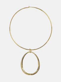 Women Source Unknown Clothing-Loop Choker, Gold
