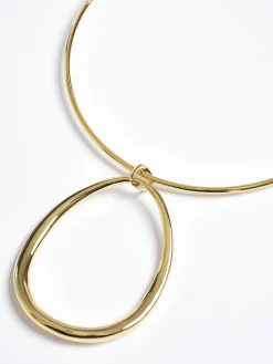 Women Source Unknown Clothing-Loop Choker, Gold