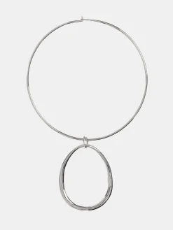 Women Source Unknown Accessories-Loop Choker, Silver