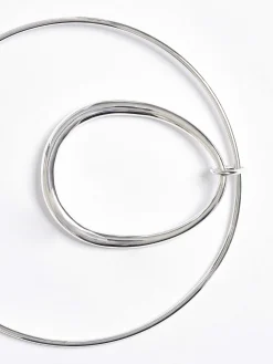 Women Source Unknown Accessories-Loop Choker, Silver