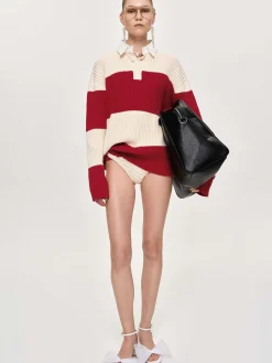 Women Source Unknown Accessories-Matias Oversized Knit Polo, Red