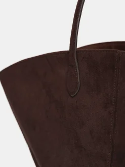 Women Source Unknown Shoes & Bags-Medium Suede Tote, Toffee