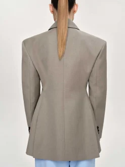 Women Source Unknown Clothing-Messi Double Breasted Blazer, Dune