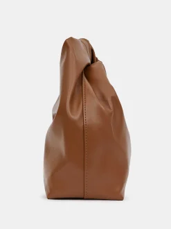 Women Source Unknown Clothing-Mini Twist Bag, Cognac