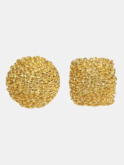 Women Source Unknown Accessories-Mismatched Earrings, Gold