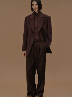 Women Source Unknown Outerwear-Nangy Double Breasted Cinched Blazer,