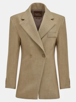Women Source Unknown Clothing-Nangy Double Breasted Cinched Blazer,