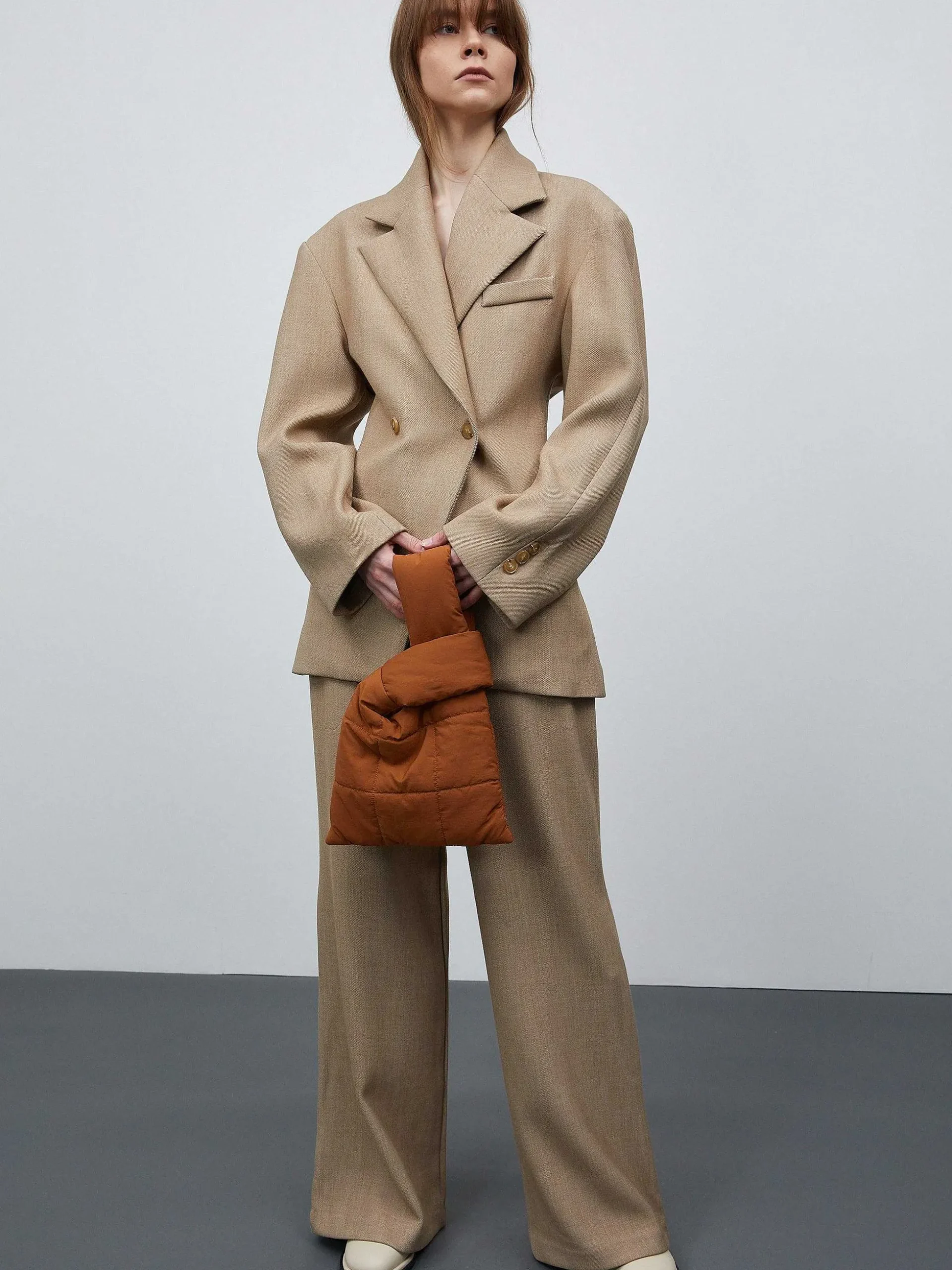 Women Source Unknown Clothing-Nangy Double Breasted Cinched Blazer,