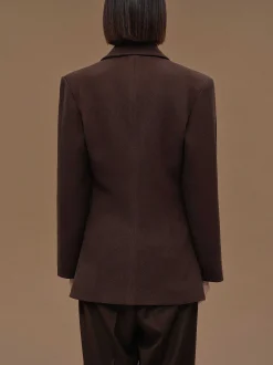 Women Source Unknown Clothing-Nangy Double Breasted Cinched Blazer,