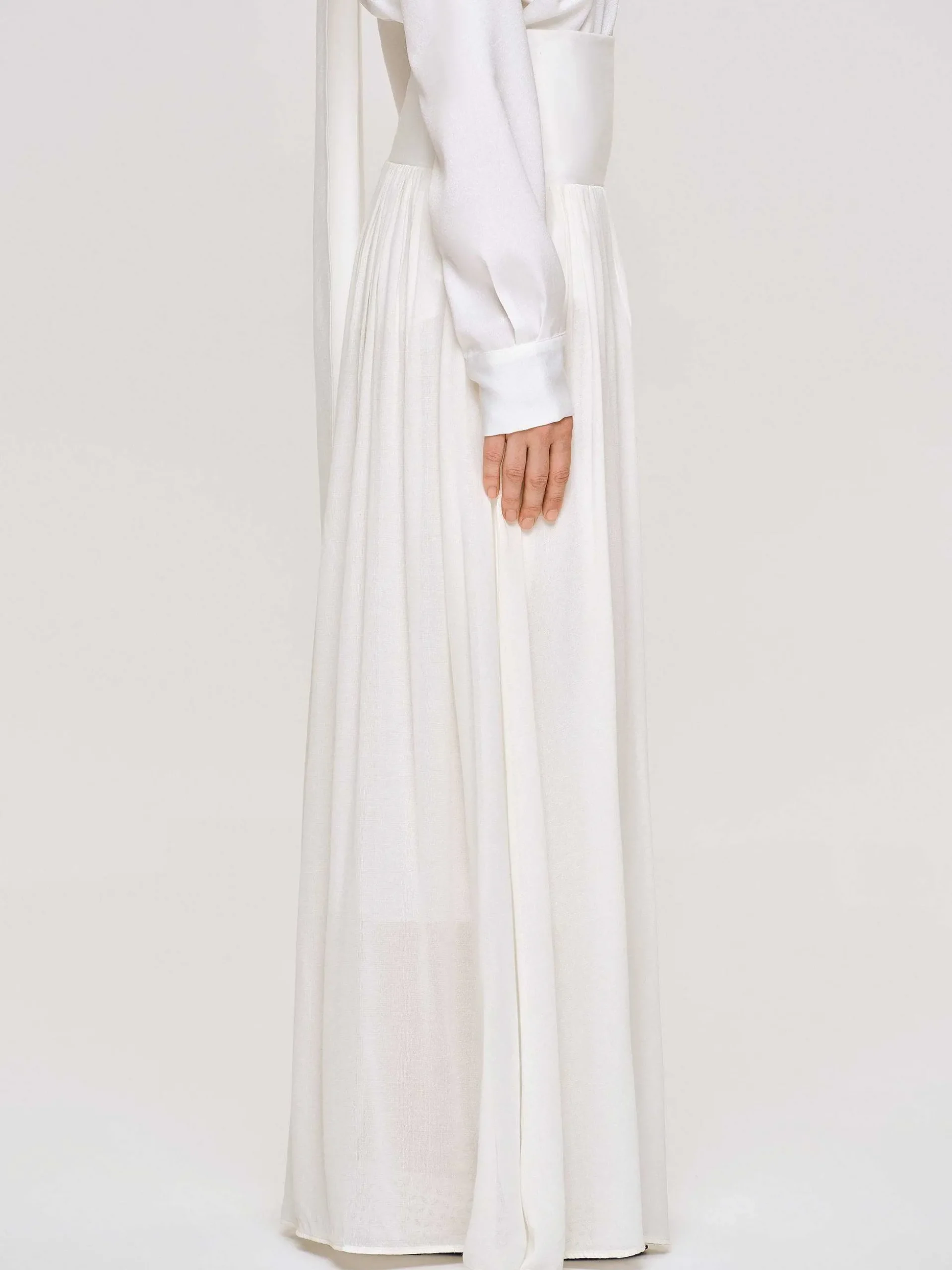 Women Source Unknown Clothing-Ocelia Drop Waist Maxi Skirt, White