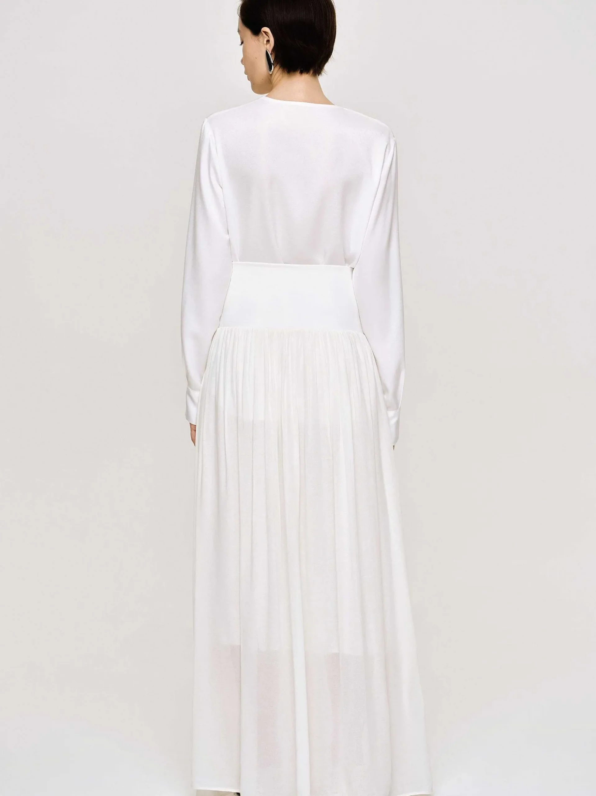 Women Source Unknown Clothing-Ocelia Drop Waist Maxi Skirt, White