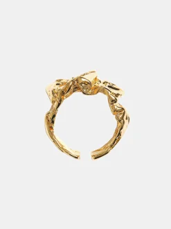 Women Source Unknown Clothing-Open Signet Ring, Gold