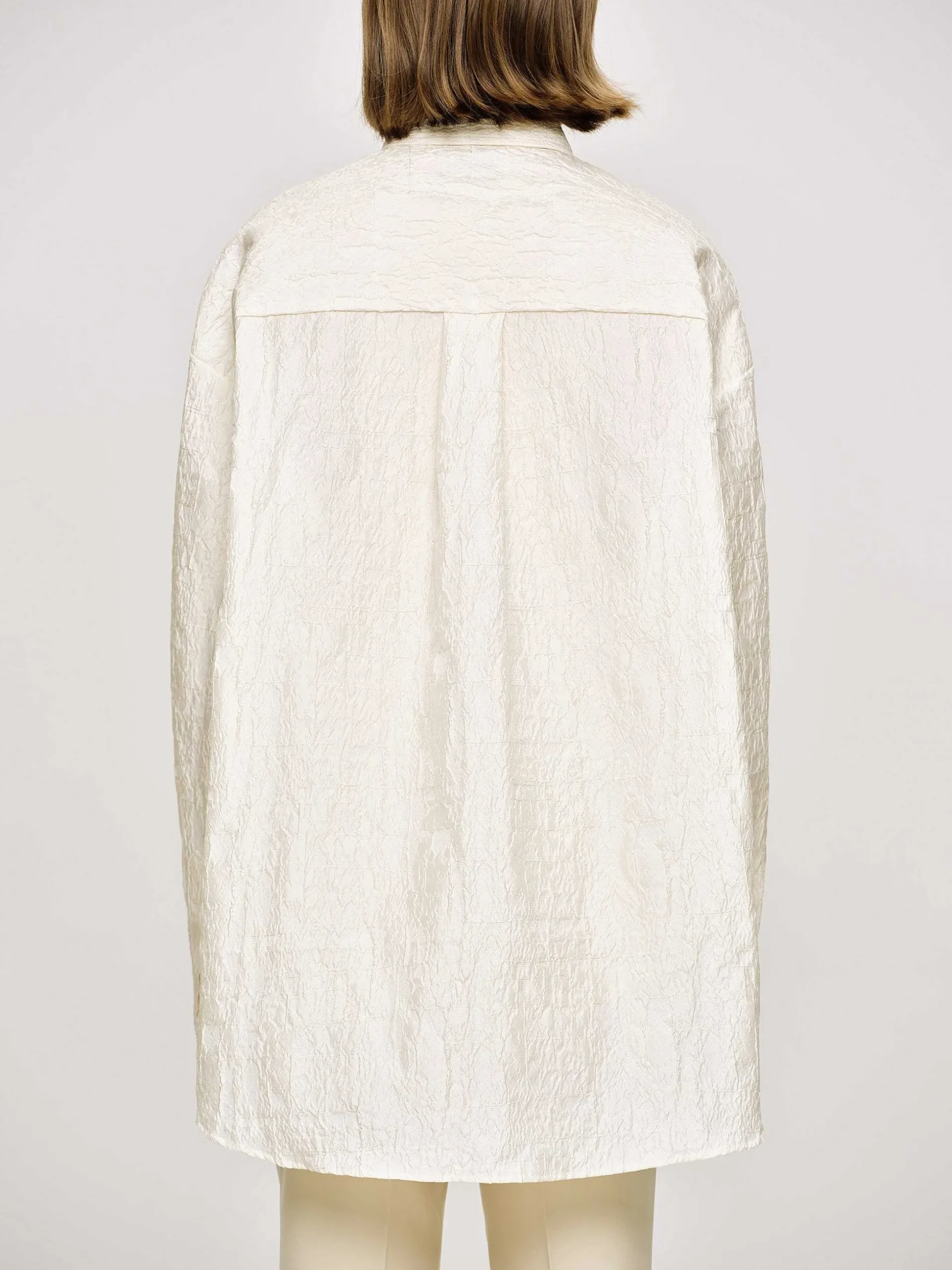 Women Source Unknown Accessories-Over-Fit Jacquard Shirt, Parchment