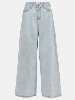 Women Source Unknown Clothing-Oversized Fit Jeans, Light Blue Wash