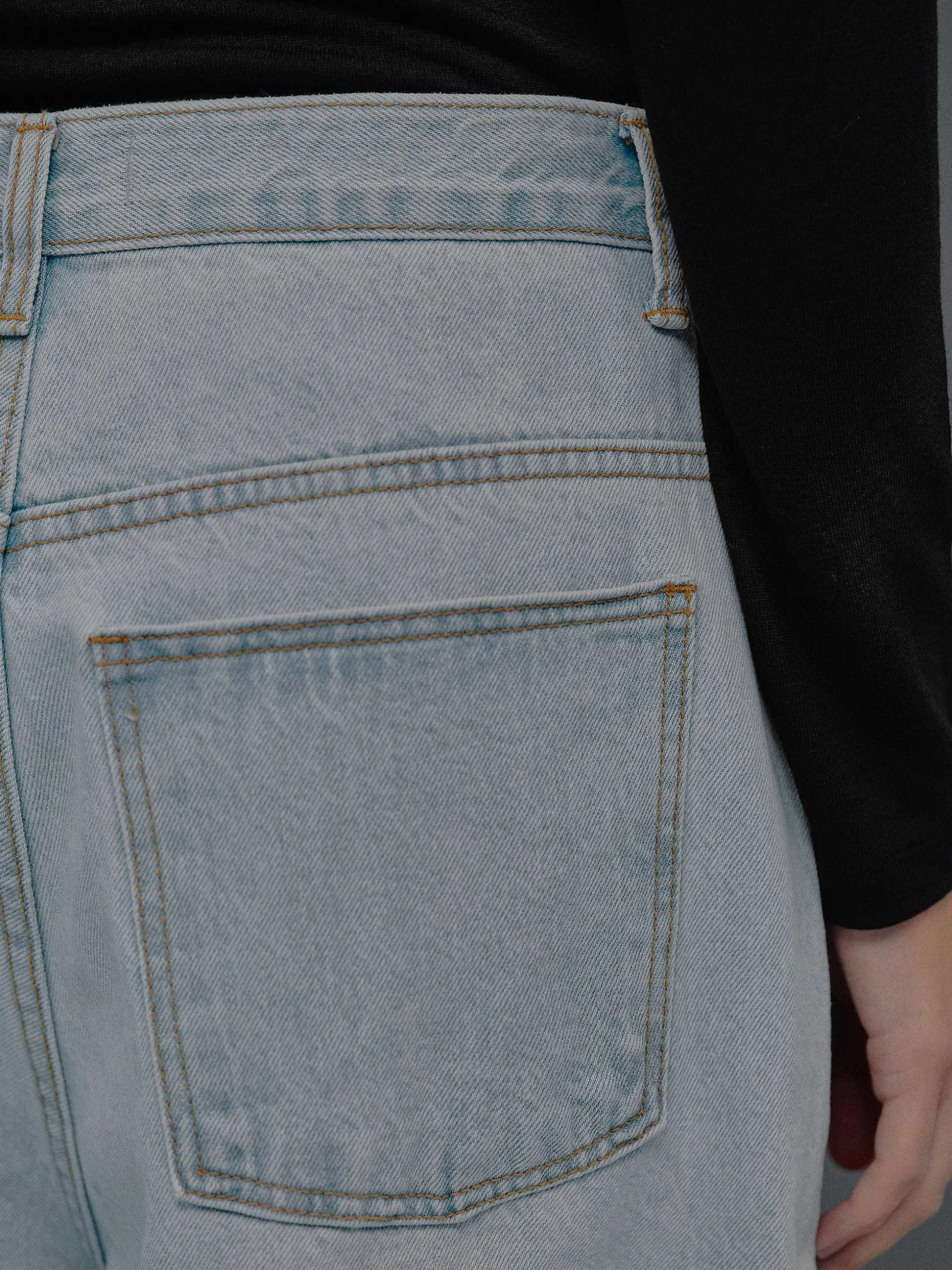 Women Source Unknown Clothing-Oversized Fit Jeans, Light Blue Wash