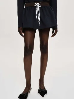 Women Source Unknown Clothing-Padded-Effect Miniskirt, Navy