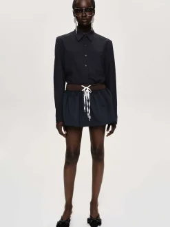 Women Source Unknown Clothing-Padded-Effect Miniskirt, Navy