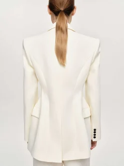 Women Source Unknown Outerwear-Poldo Hourglass Blazer, Cream