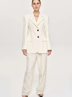 Women Source Unknown Clothing-Poldo Hourglass Blazer, Cream