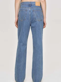 Women Source Unknown Clothing-Relaxed Straight Jeans, Mid Wash