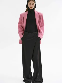 Women Source Unknown Bottoms-Rennert Criss Cross Trousers, Black
