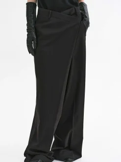 Women Source Unknown Clothing-Rennert Criss Cross Trousers, Black