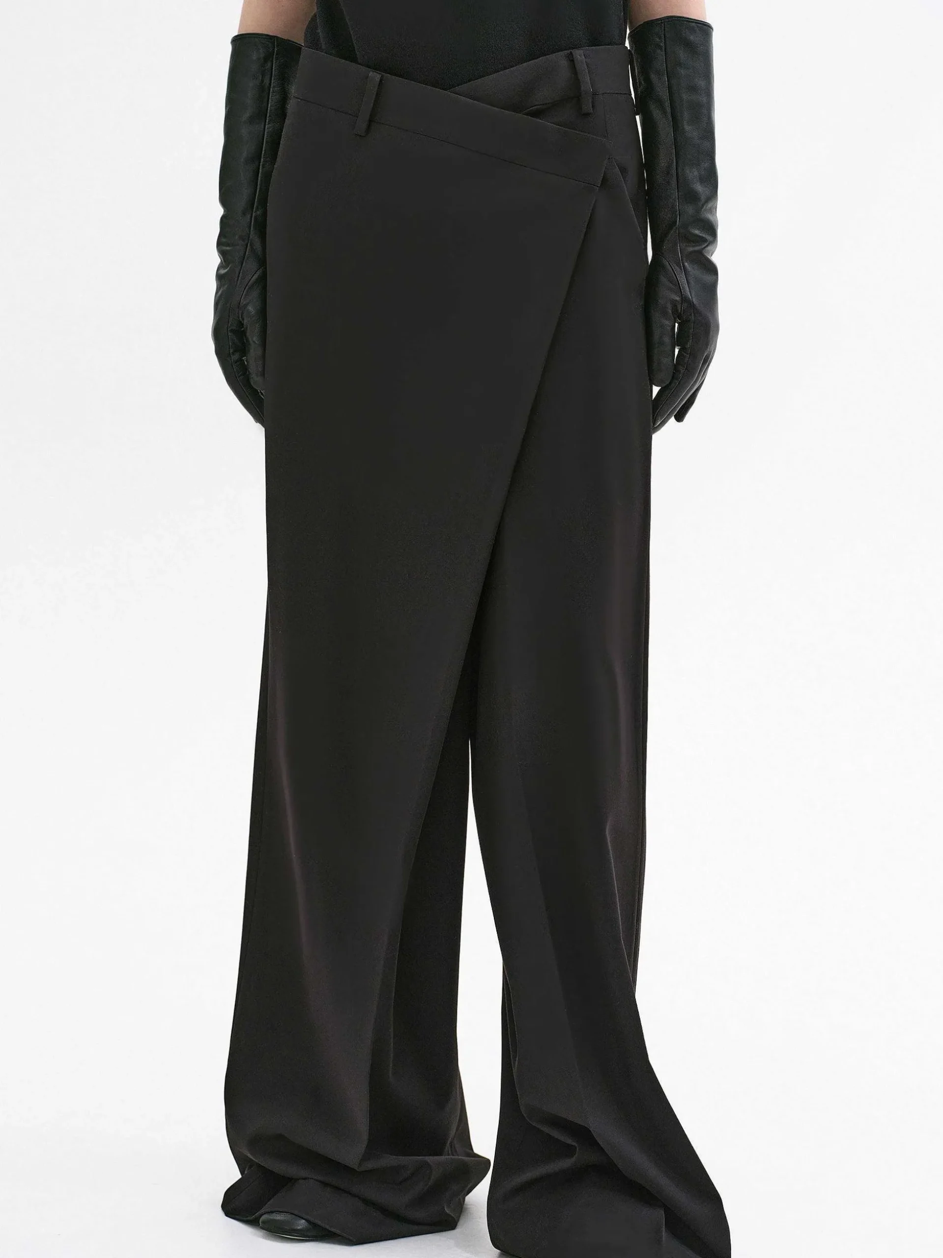 Women Source Unknown Clothing-Rennert Criss Cross Trousers, Black