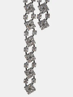 Women Source Unknown Accessories-Rhinestone Drop Necklace, Silver