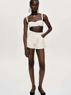 Women Source Unknown Clothing-Rib Knit Bra, White