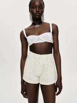 Women Source Unknown Clothing-Rib Knit Bra, White