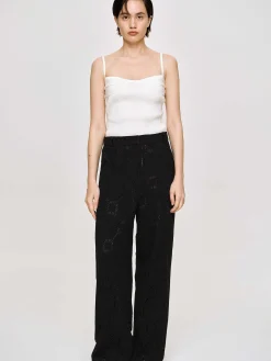 Women Source Unknown Clothing-Rib Knit Camisole, White