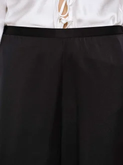 Women Source Unknown Accessories-Satin-Crepe Pants, Black
